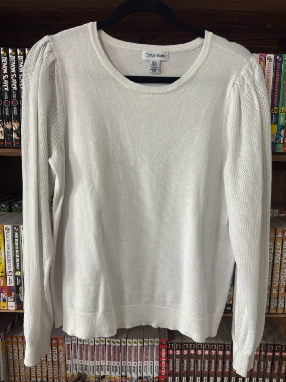Calvin Klein White Crewneck Top